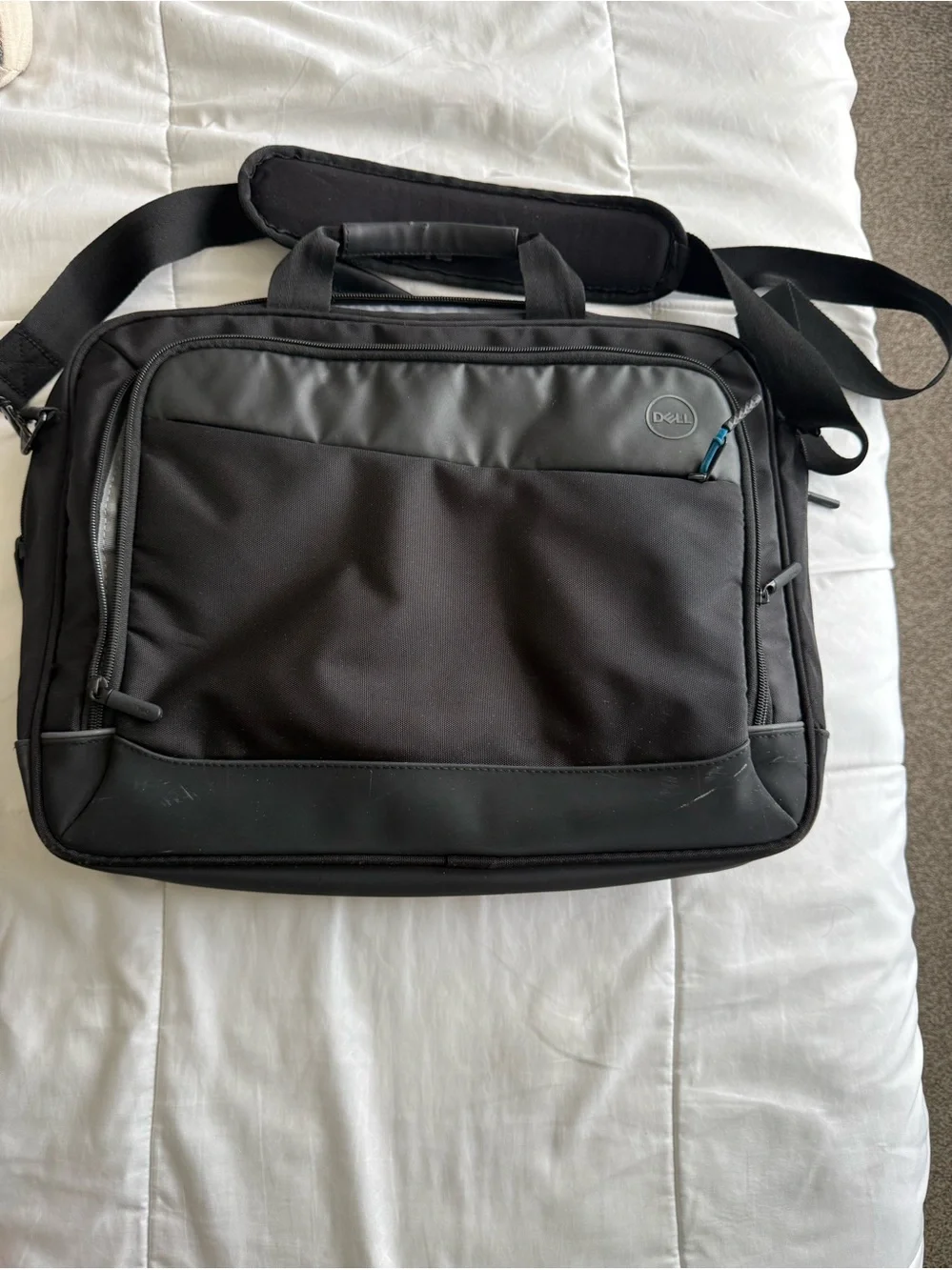 Dell Black Laptop Messenger Bag with Shoulder Strap